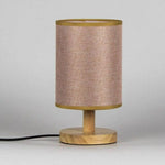 Lampe De Chevet Abat-Jour Tissu Rose Luminaire Chambre