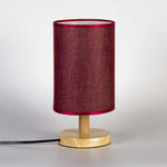 Lampe De Chevet Abat-Jour Tissu Rouge Luminaire Chambre