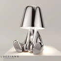 Lampe De Chevet Enfant étoiles - 19 Cm De Haut, Métal Gris, Inscription "La Tête Dans Les étoiles" - 1