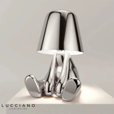 Rechargeable Touch Man Bedside Lamp Gold &amp; Silver