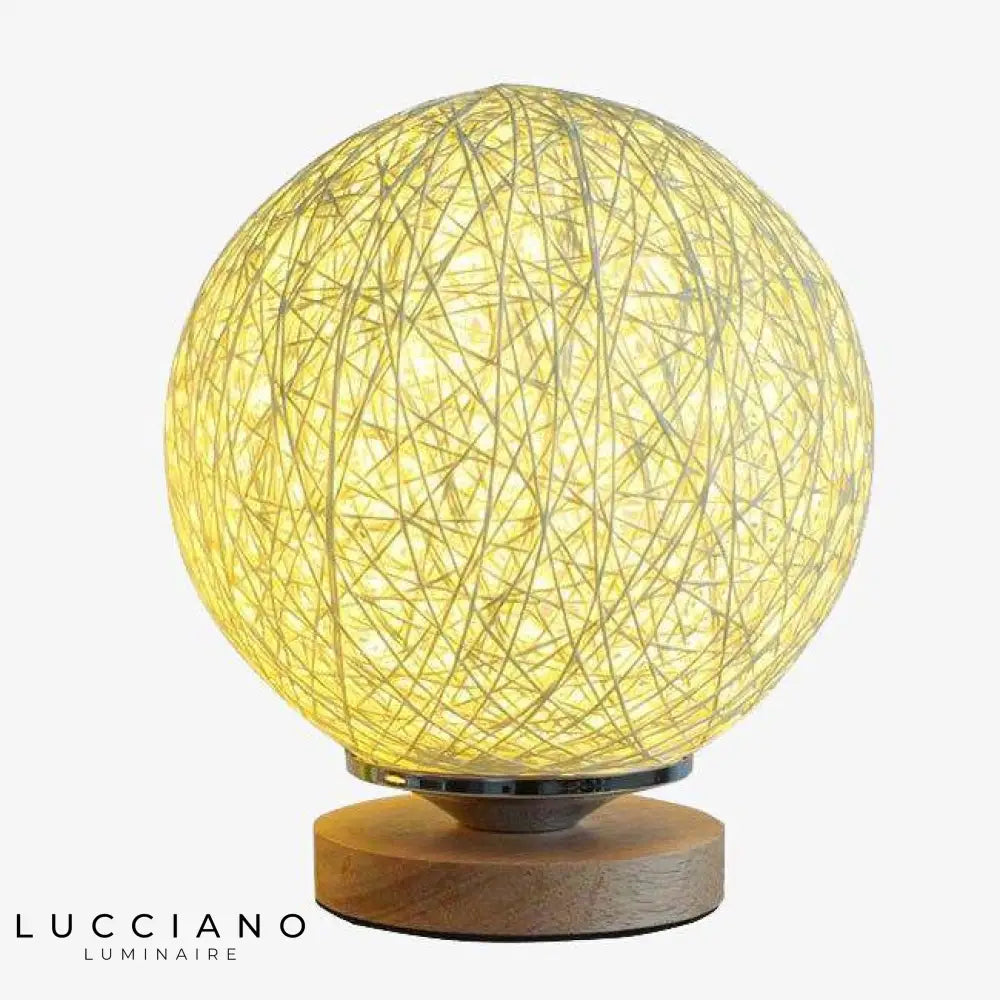 Lampe De Chevet Boule Bois 15Cm Luminaire Chambre