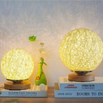 Lampe De Chevet Boule Bois Luminaire Chambre