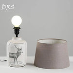 Lampe De Chevet Cerf En Tissu Luminaire Chambre