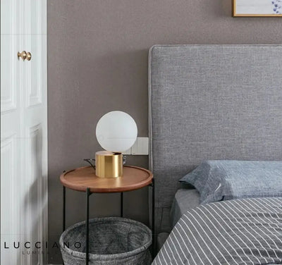 Designer-sengelampe i kugleform