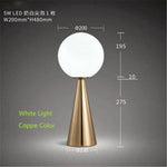 Lampe De Chevet Dorée Et Sphérique Luminaire Chambre