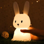 Lampe de chevet Lapin Tactile et Rechargeable pour Enfants