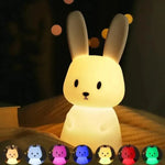 Lampe de chevet Lapin Tactile et Rechargeable pour Enfants