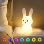 Lampe de chevet Lapin Tactile et Rechargeable pour Enfants