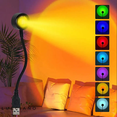 LED USB Tafellamp Regenboogprojector