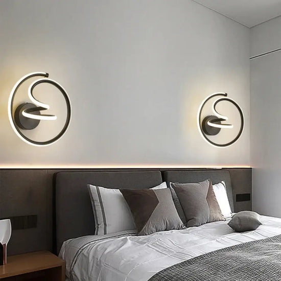 Lampe de chevet Murale Minimaliste Noir & Or