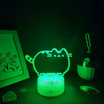 Lampe de chevet Néon Tactile Chat Mignon