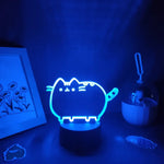 Lampe de chevet Néon Tactile Chat Mignon