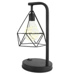 Lampe de Chevet Noire Industrielle Géométrique