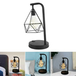 Lampe de Chevet Noire Industrielle Géométrique