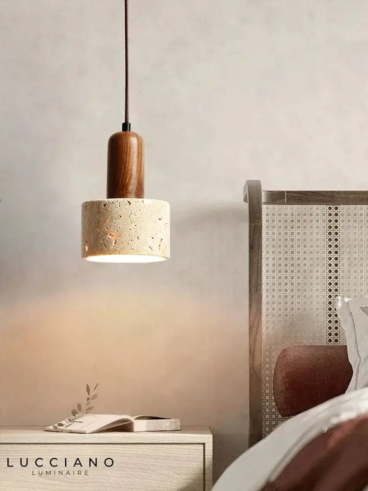 Lampe de Chevet Suspendue en Pierre Moderne