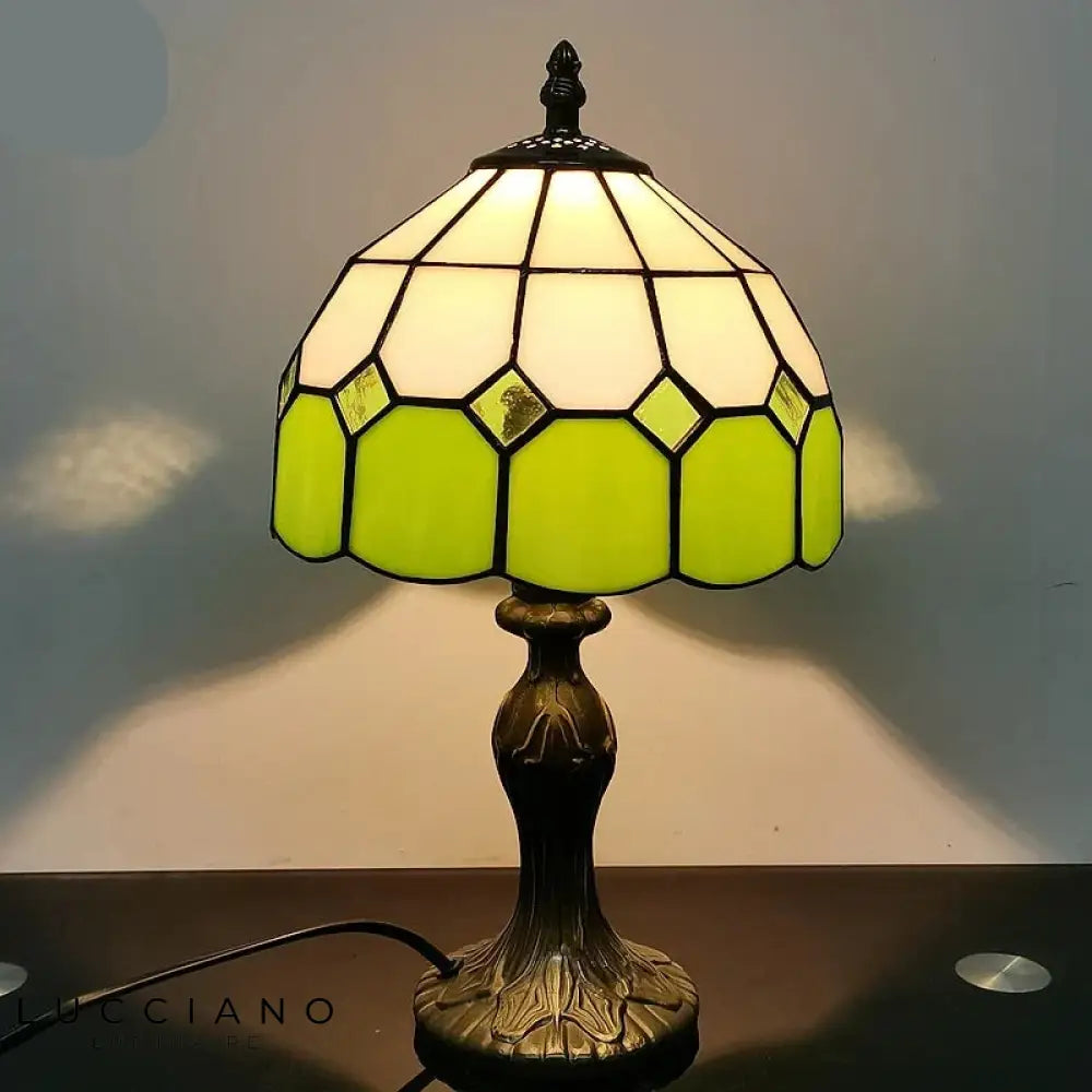 Lampe de Chevet Tiffany en Verre Coloré