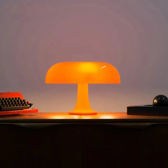 Lampe de chevet Tosel 65275 Lampe de chevet cylindrique bois orange et Lampe de chevet Tosel 65275 Lampe de chevet cylindrique bois orange et