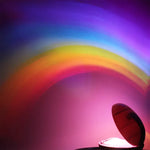 Lampe de nuit avec projection arc-en-ciel