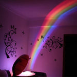 Lampe de nuit avec projection arc-en-ciel