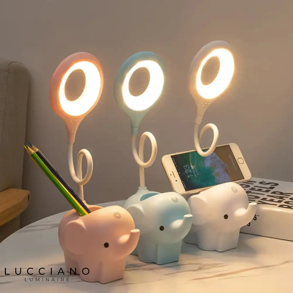 Lampe de Table créative à Led en forme d’éléphant