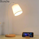 Lampe De Table Led En Bois Blanc Luminaire Chambre