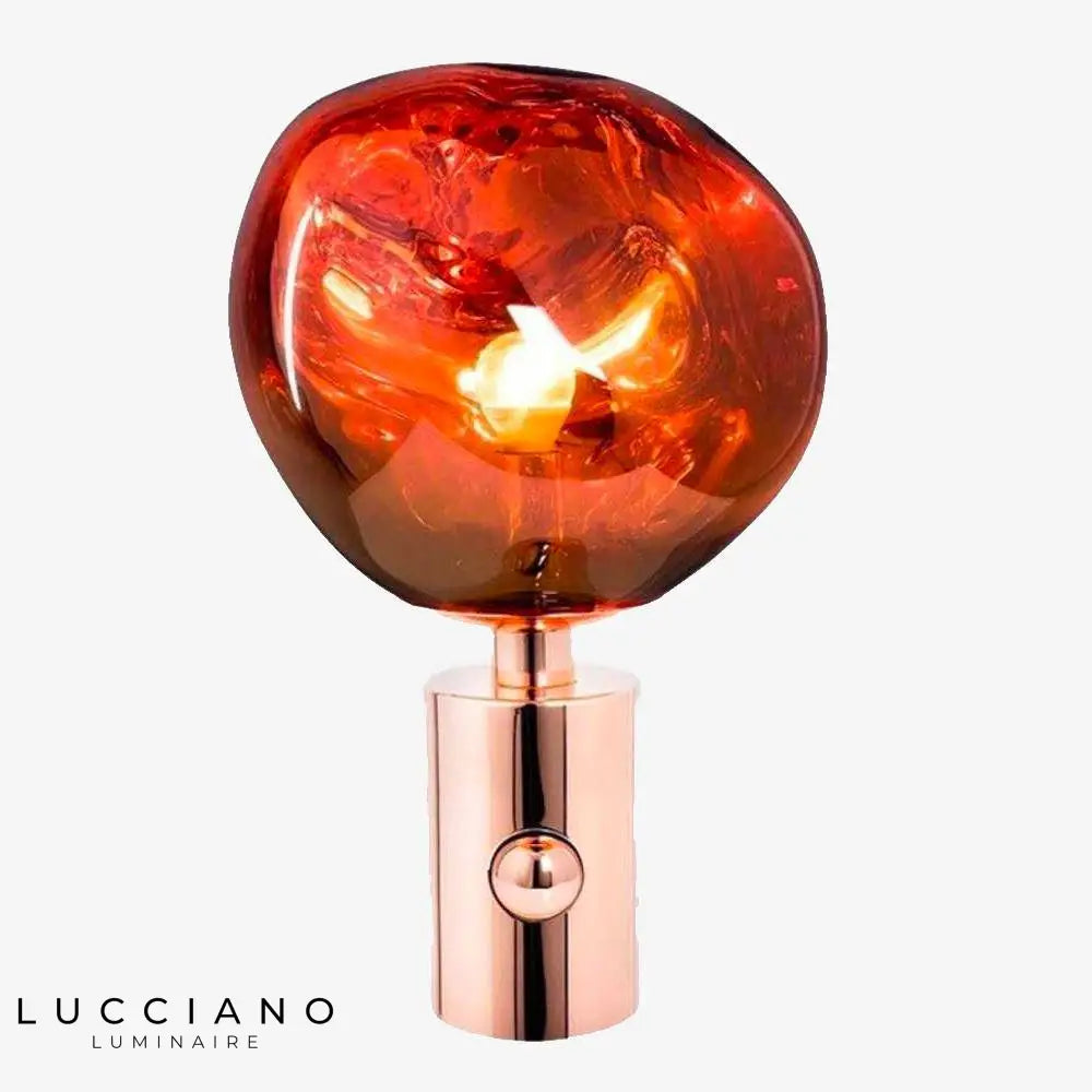 Lampe De Table Melt Rose Doré Luminaire Chambre