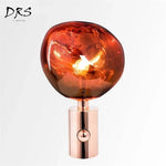 Lampe De Table Melt Rose Doré Luminaire Chambre