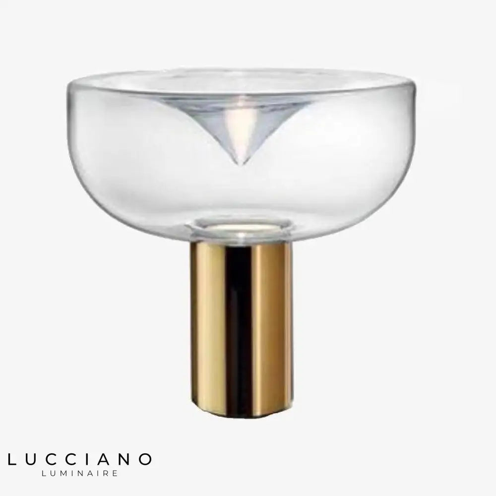 Lampe Design Dorée Avec Bulle De Verre Luminaire Chambre