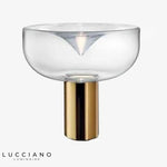 Lampe Design Dorée Avec Bulle De Verre Luminaire Chambre