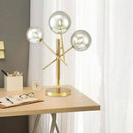 Lampe Design Dorée Et Verre Luminaire Chambre