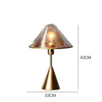 Lampe Design Led Cuivre Verre Cognac Luminaire Chambre