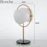 Lampe Design Led Verre Et Métal Or Blanc Luminaire Chambre