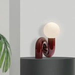 Lampe Design Rouge Led En Métal Luminaire Chambre