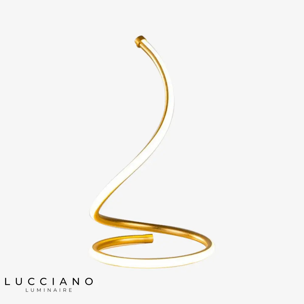 Lampe Design Spirale Led Minimaliste Doré Luminaire Chambre