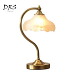 Lampe Dorée Abat-Jour En Verre Copper Luminaire Chambre