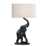 Lampe Éléphant Résine Avec Abat-Jour Blanc Luminaire Chambre