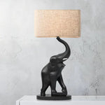 Lampe Éléphant Résine Avec Abat-Jour Luminaire Chambre