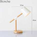 Lampe En Bois Ajustable Colorée Blanc Luminaire Chambre