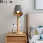 Lampe En Bois Ajustable Colorée Luminaire Chambre