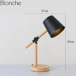 Lampe En Bois Ajustable Colorée Noir Luminaire Chambre