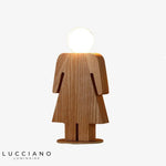 Lampe En Bois Logo Fille Luminaire Chambre