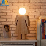 Lampe En Bois Logo Fille Luminaire Chambre