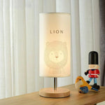 Lampe Enfant Animaux En Bois Lion Luminaire Chambre