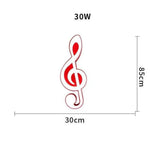 Lampe Enfant Led Notes Musique Rouge Luminaire Chambre