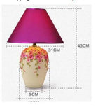 Lampe Florale Moderne Avec Abat-Jour Coloré Luminaire Chambre