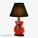 Lampe Guitare Avec Abat-Jour Décoratif Rouge / Button Switch Luminaire Chambre