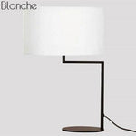 Lampe Led À Poser Avec Abat-Jour Blanc Luminaire Chambre