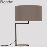 Lampe Led À Poser Avec Abat-Jour Marron Luminaire Chambre