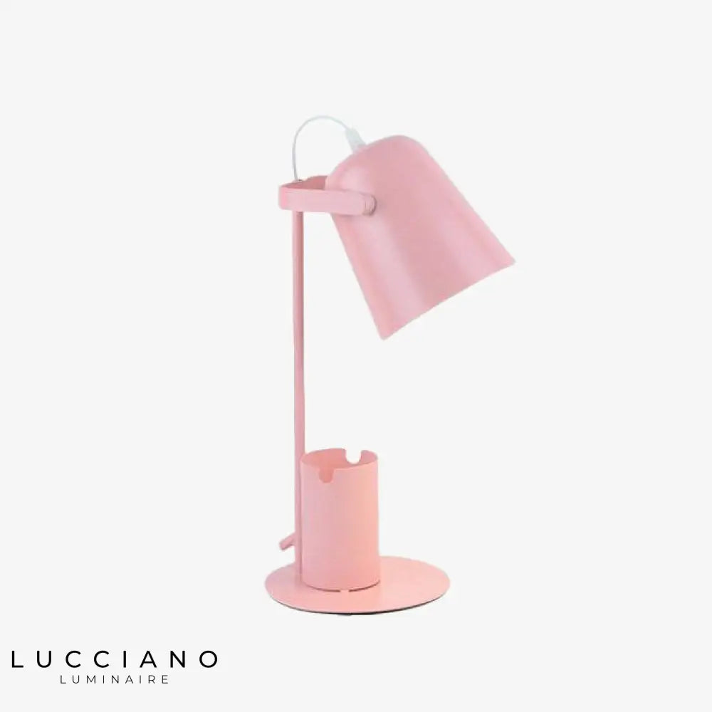 Lampe Led Avec Porte-Stylos Coloré Rose Luminaire Chambre