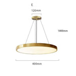 Lampe Led Cercle Doré Créative E Luminaire Chambre